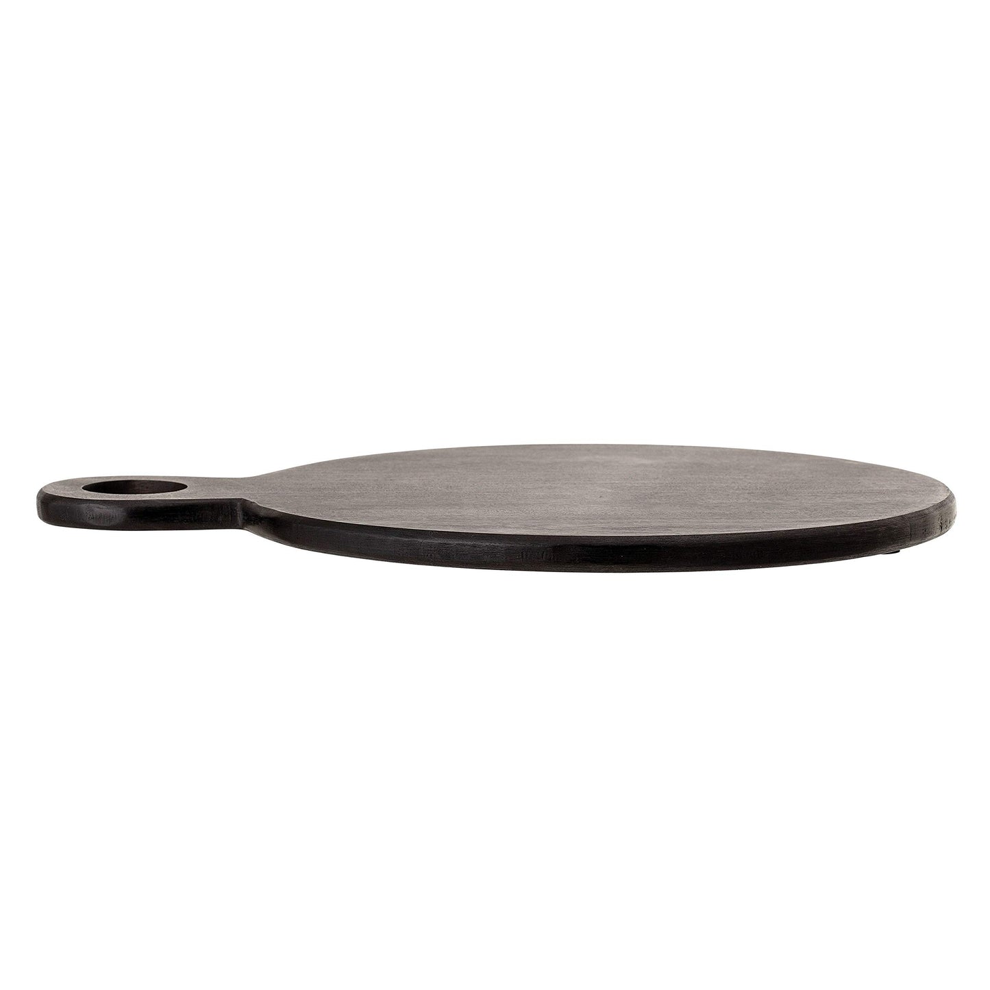 Bloomingville Round Acacia Wood Cheese and Cutting Board with Circle Handle, Black