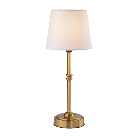 O’Bright Seraph - Cordless LED Table Lamp with Dimmer, Built-in Rechargeable Battery, 3-Level Brightness, Patio Table Lamp, Bedside Night Lamp, Ambient Light for Restaurant, Antique Brass