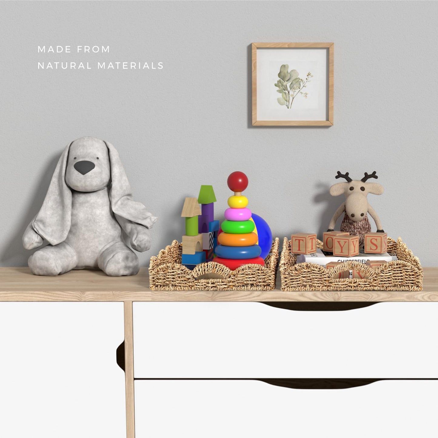 Scalloped Seagrass Serving Tray