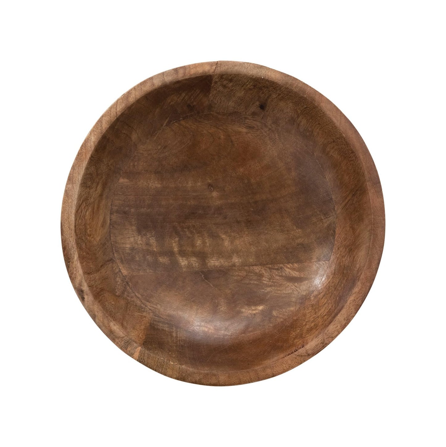 Bloomingville Mango Wood Footed Bowl, Walnut Finish