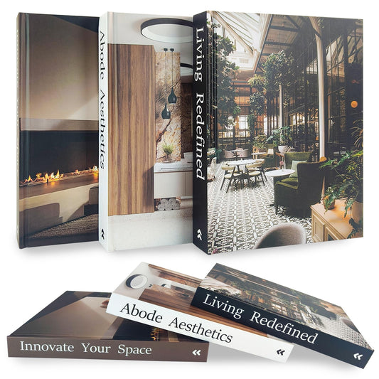 Fake Decorative Books for Home Decor - Coffee Table Books Decor for Living Room - Faux Books for Book Shelf Decor - Fashion Books for Decoration on Console Table, Entry Table - Interior Design Books Set of 3