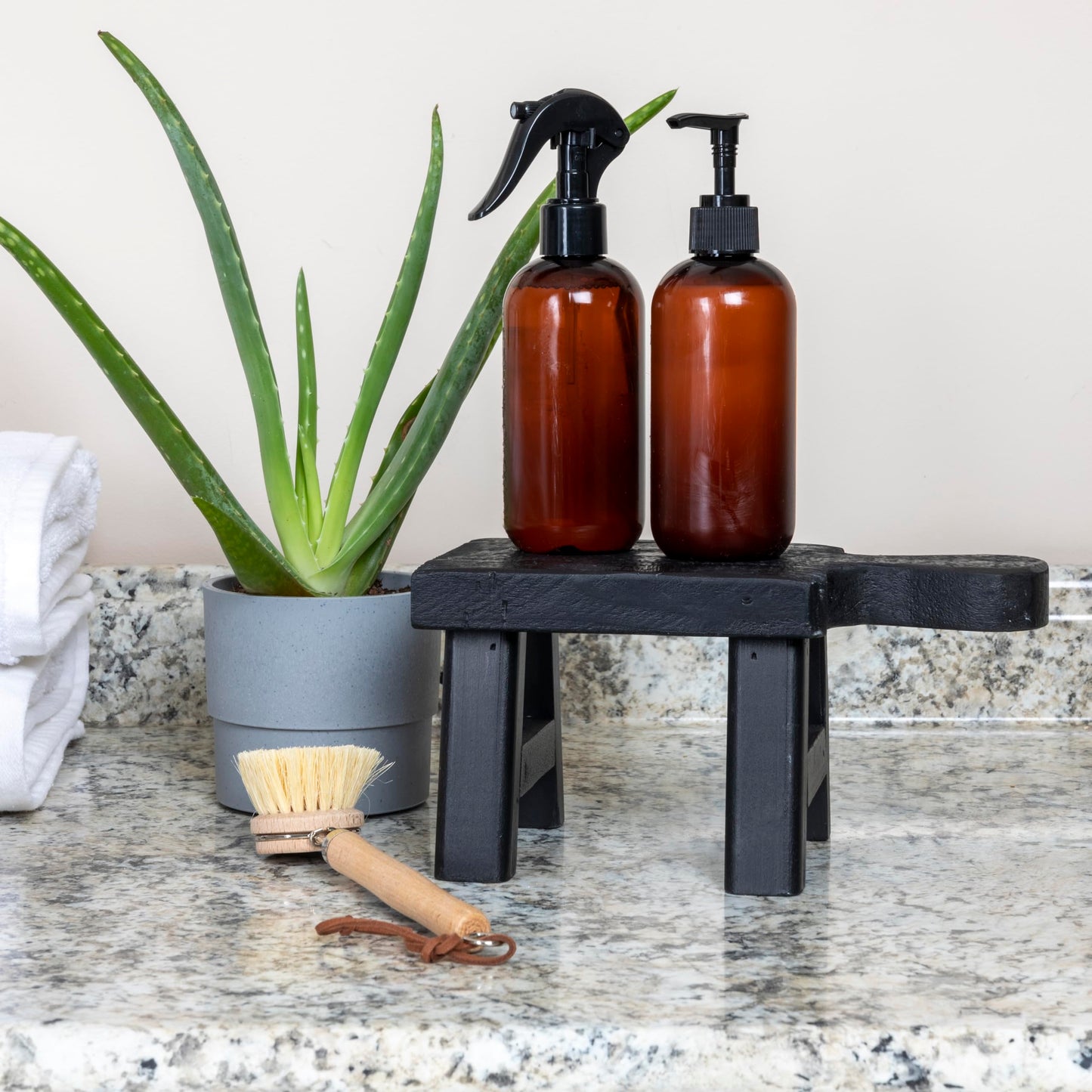 Decorative Smooth Wood Pedestal, Black