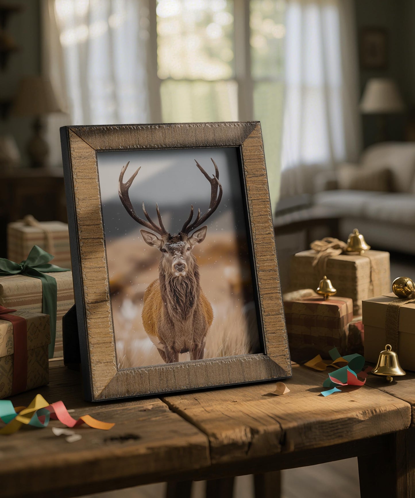 SUMGAR 5x7 Wooden Picture Frame Natural Rustic 5 x 7 Picture Frames Solid Wood Photo Frame Wall Living Room Decor Tabletop and Wall Hanging Gift for Family Grandma Mom Wood Grain Design