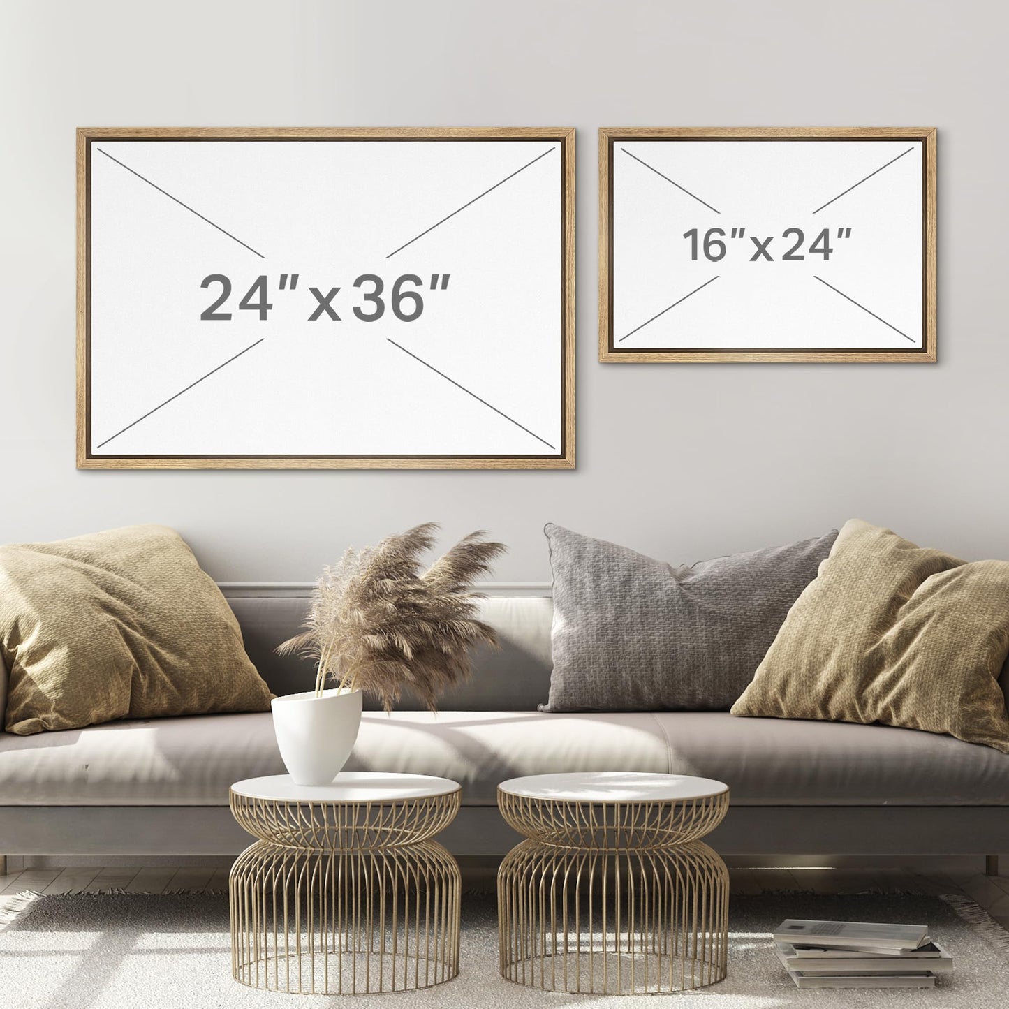 Framed Grey Abstract Canvas