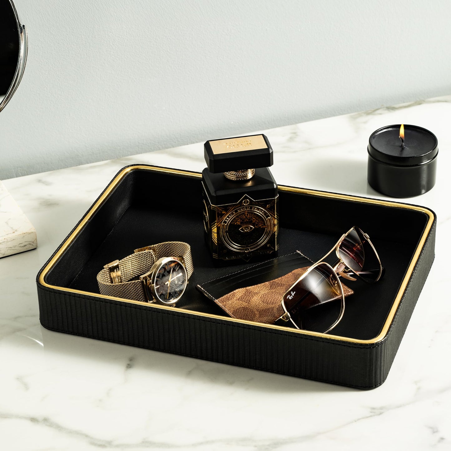 Key Bowl for Entryway Table| Leather Valet Tray for Men| Key Dish Bowl for Entryway Table| Key Basket EDC Tray| Key and Wallet Holder Key Holder Bowl| Bowl for Keys Entryway Table