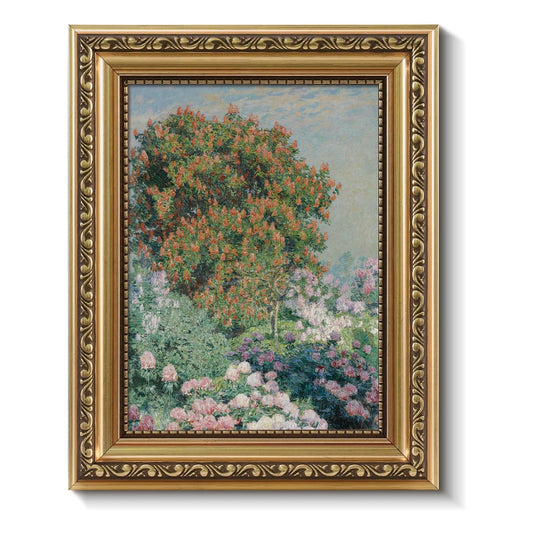 ARPEOTCY Vintage Gold Framed Wall Art, Nature Flower Garden Retro Paintings, 8x10 inch Small Canvas Prints Artwork with Frame, Classical Victorian Wall Decor for Living Room Bathroom Bedroom Shelf