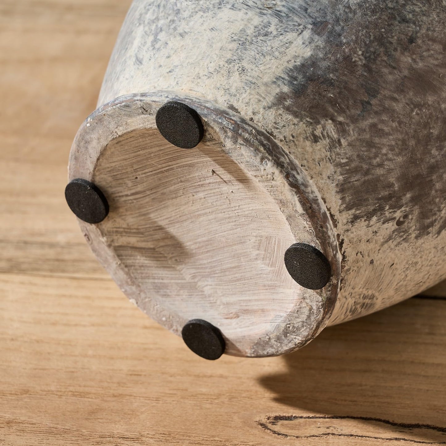 SIDUCAL Ceramic Rustic Farmhouse Vase with Handle, Terracotta Vase, Minimalist Decorative Vases for Home Decor, Table, Living Room, Shelf, Christmas Decoration(Gray)