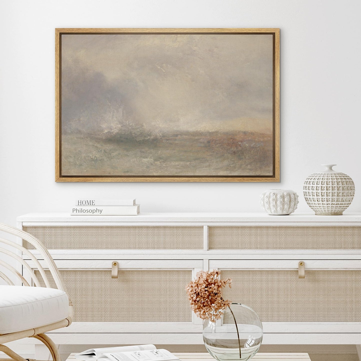 Framed Grey Abstract Canvas