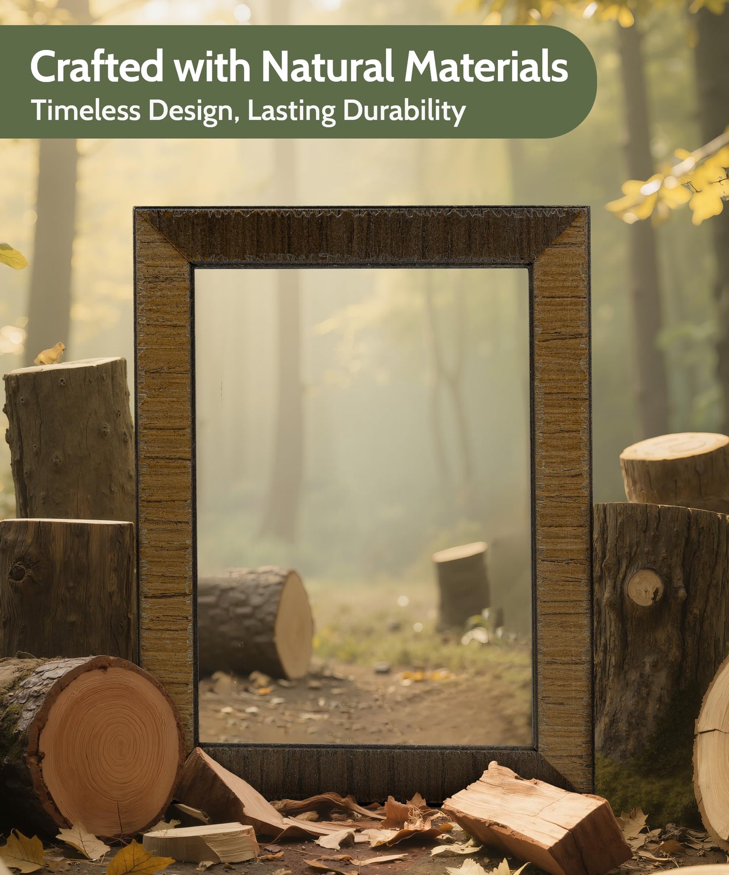 SUMGAR 5x7 Wooden Picture Frame Natural Rustic 5 x 7 Picture Frames Solid Wood Photo Frame Wall Living Room Decor Tabletop and Wall Hanging Gift for Family Grandma Mom Wood Grain Design