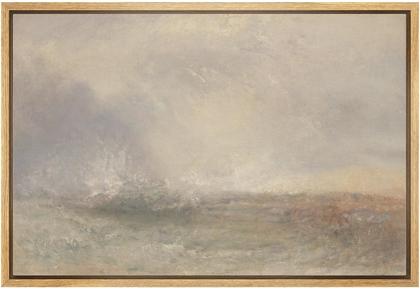 SIGNLEADER Framed Canvas Print Wall Art Grey Abstract Landscape Nature Wilderness Illustrations Modern Art Decorative for Living Room, Bedroom, Office - 24"x36" Natural