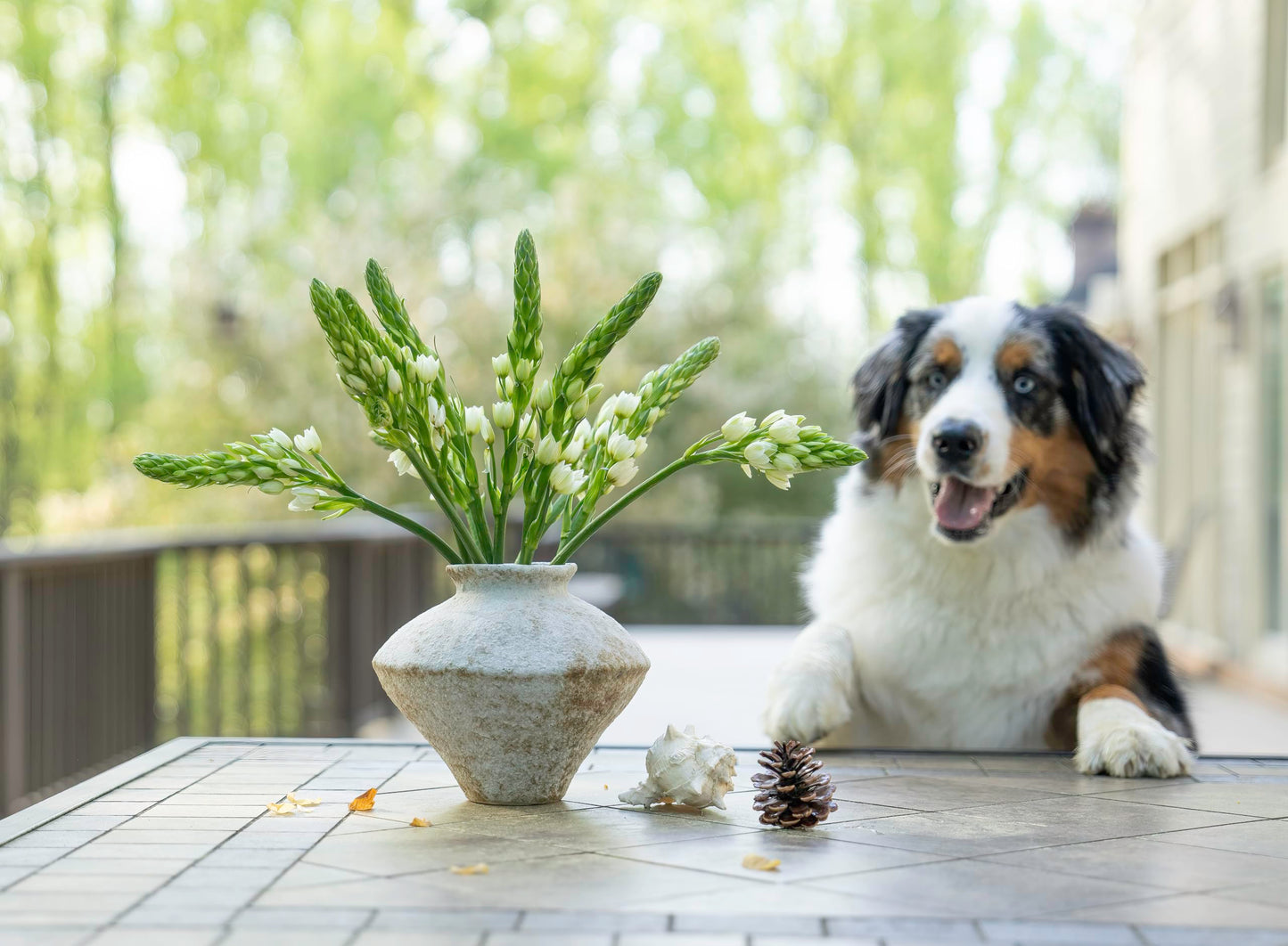 CozyWel Handmade Rustic White Ceramic Vase Decorative Flower Vase, Textured Pottery Vase for Centerpieces, Kitchen, Living Room, Bedroom Decor Gifts