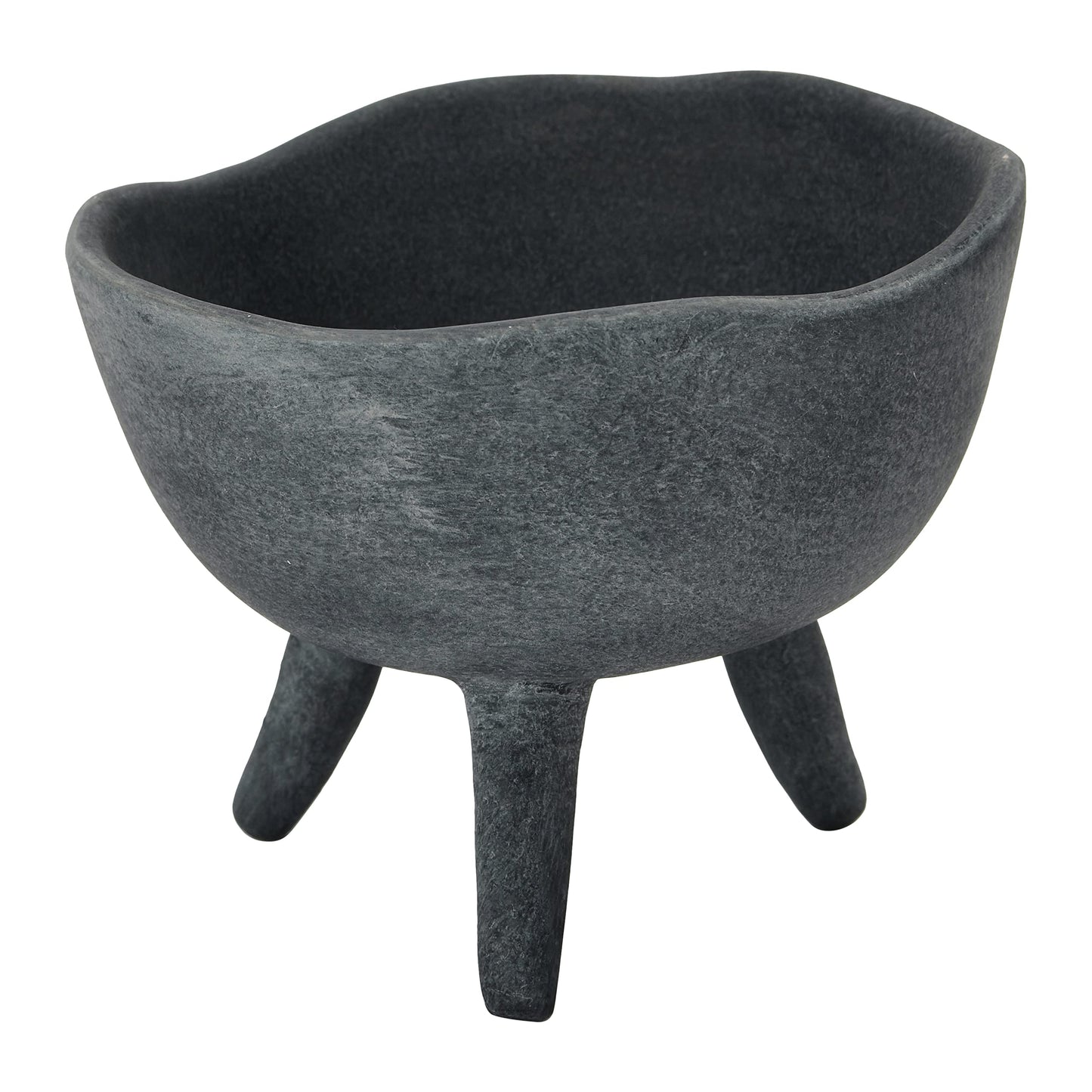 Creative Co-Op Boho Terracotta Footed Planter, Slate Grey