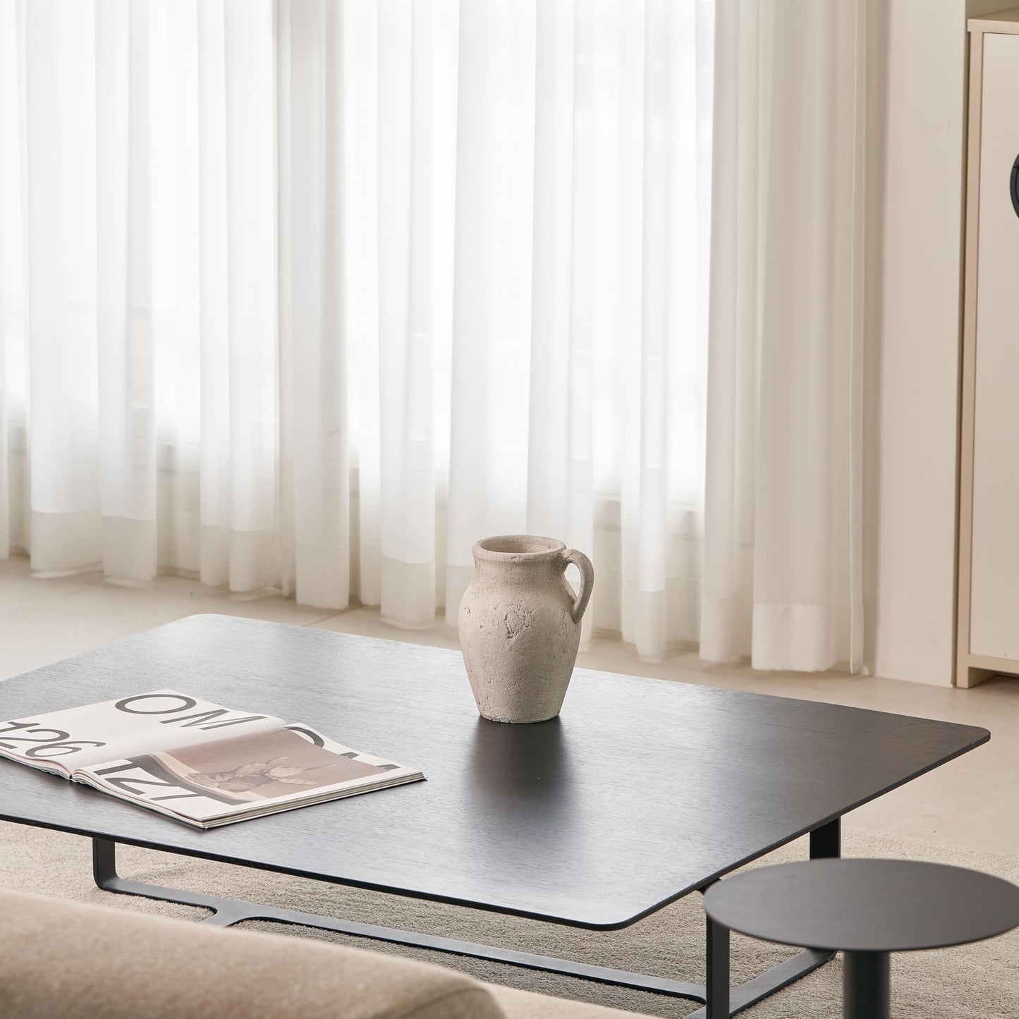 LB2 Rustic Ceramic Vase, 8.3 Inch Tall Zen Style vase, Terra Cotta Pitcher, Distressed Farmhouse Decor, Pottery Decorative Flower Vase for Home Decor