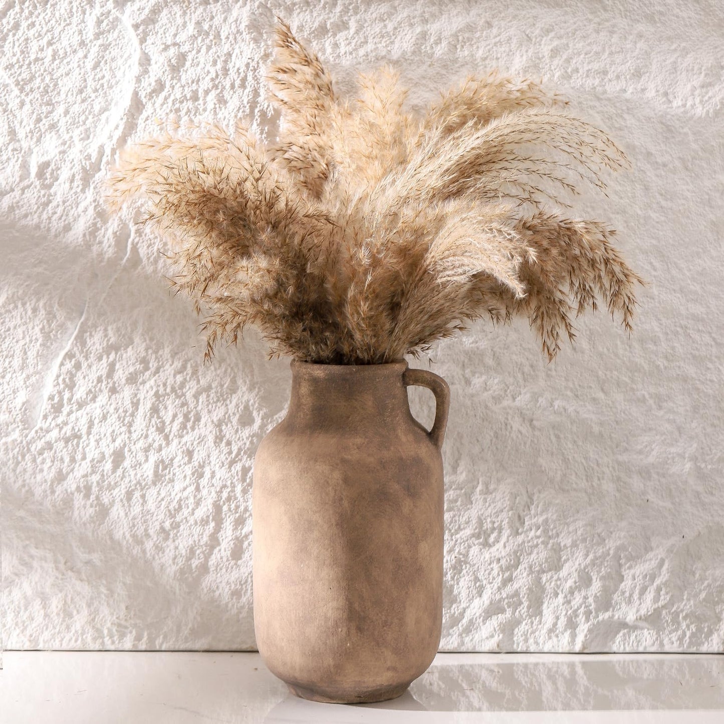 11 inch + 9.7 inch Rustic Farmhouse Vase for Home Decor, Decorative Pottery Flowers Vase for Mantel, Entryway, Living Room, Table