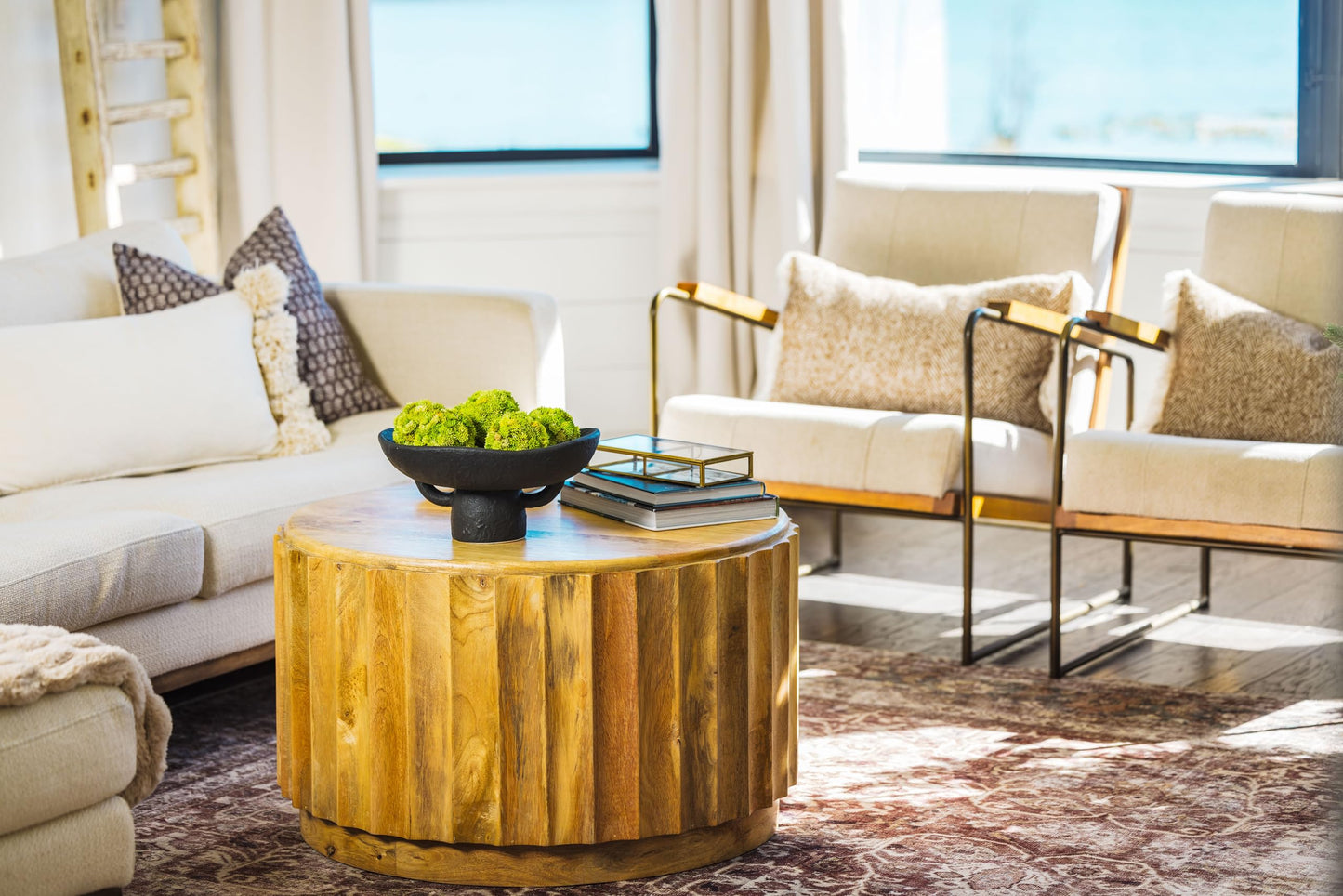 Balls and Pedestal Bowl Set Textured Black Ceramic Decorative Bowl with Succulent Balls for Counter Top, Farmhouse Table Centerpiece, Living Room, Kitchen Decor