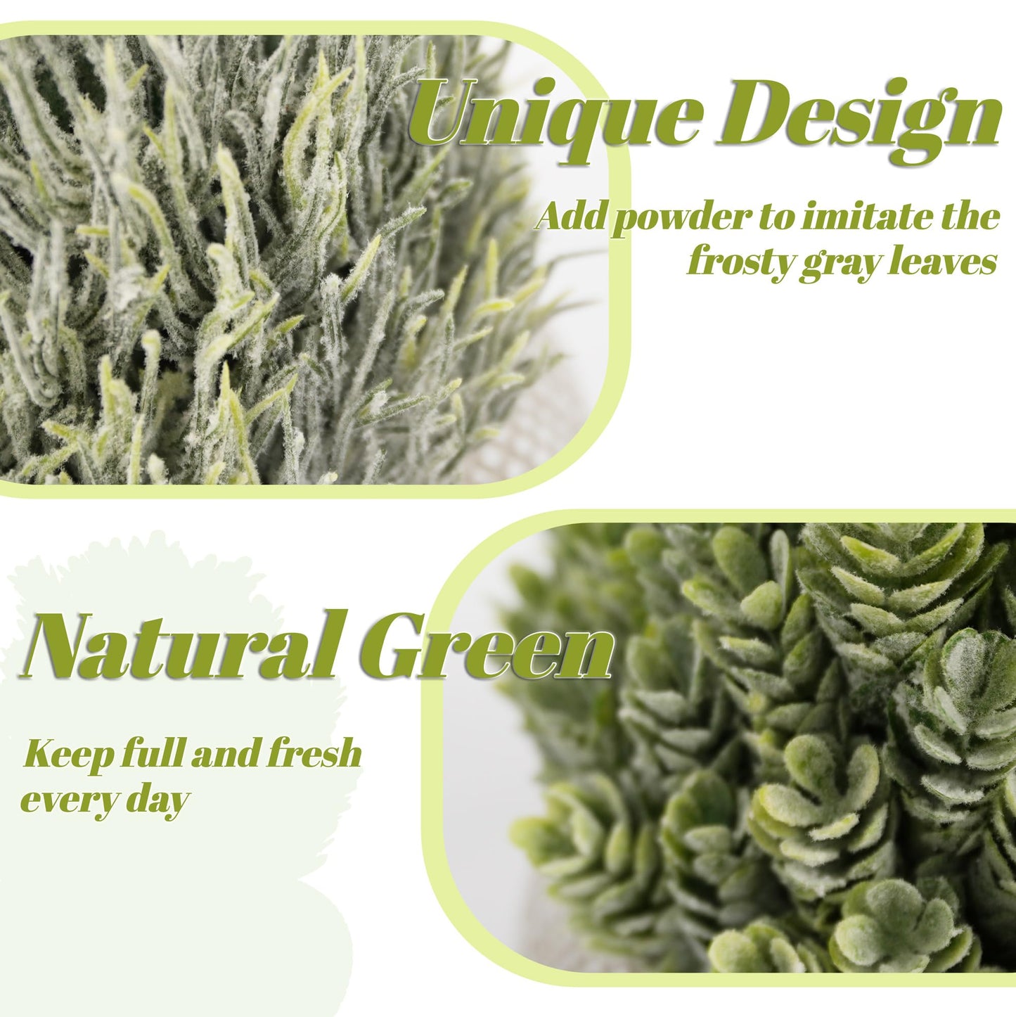 PENGYEE 2Pack Small Fake Plants 6.1/5.7 Inch, Artificial Plants Indoor in Cement Planter, Faux Plants Indoor for Room Bathroom Bedroom Kitchen Office Home Decor