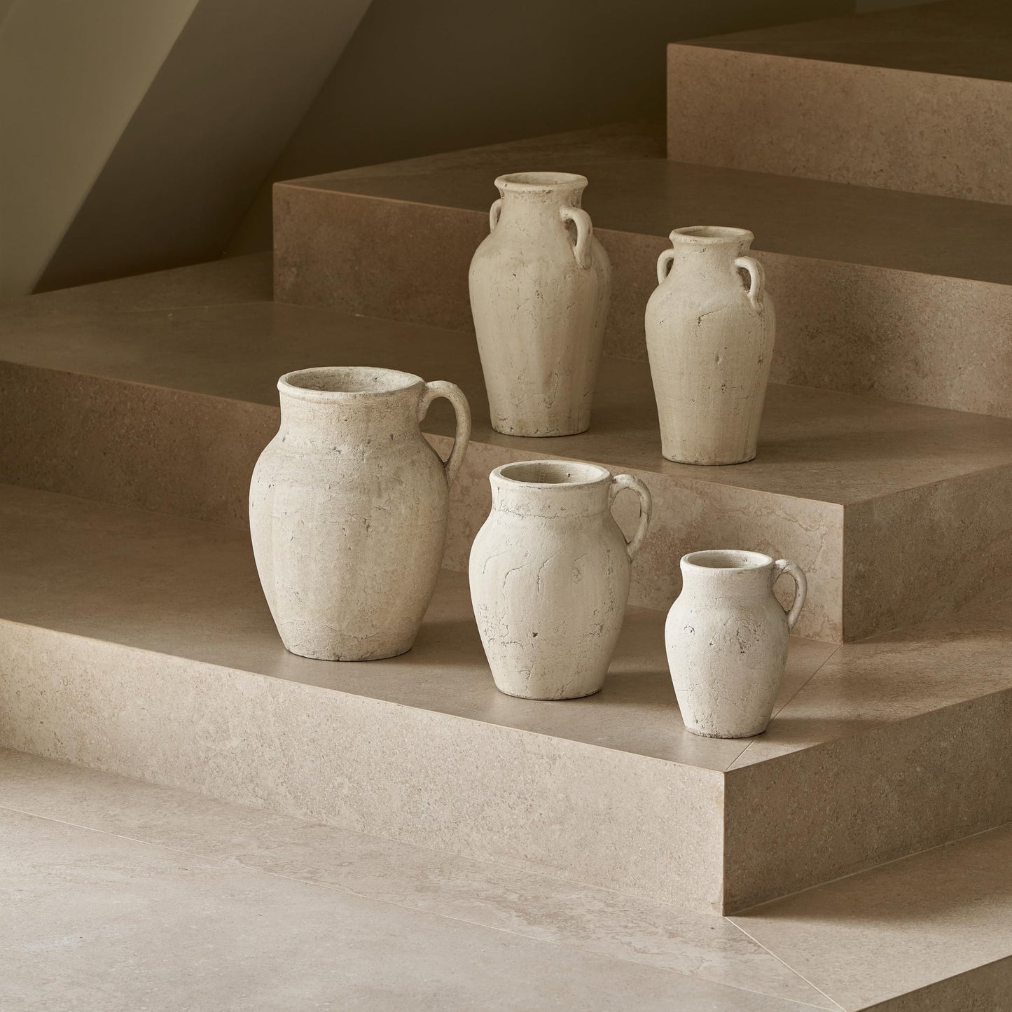 LB2 Rustic Ceramic Vase, 8.3 Inch Tall Zen Style vase, Terra Cotta Pitcher, Distressed Farmhouse Decor, Pottery Decorative Flower Vase for Home Decor