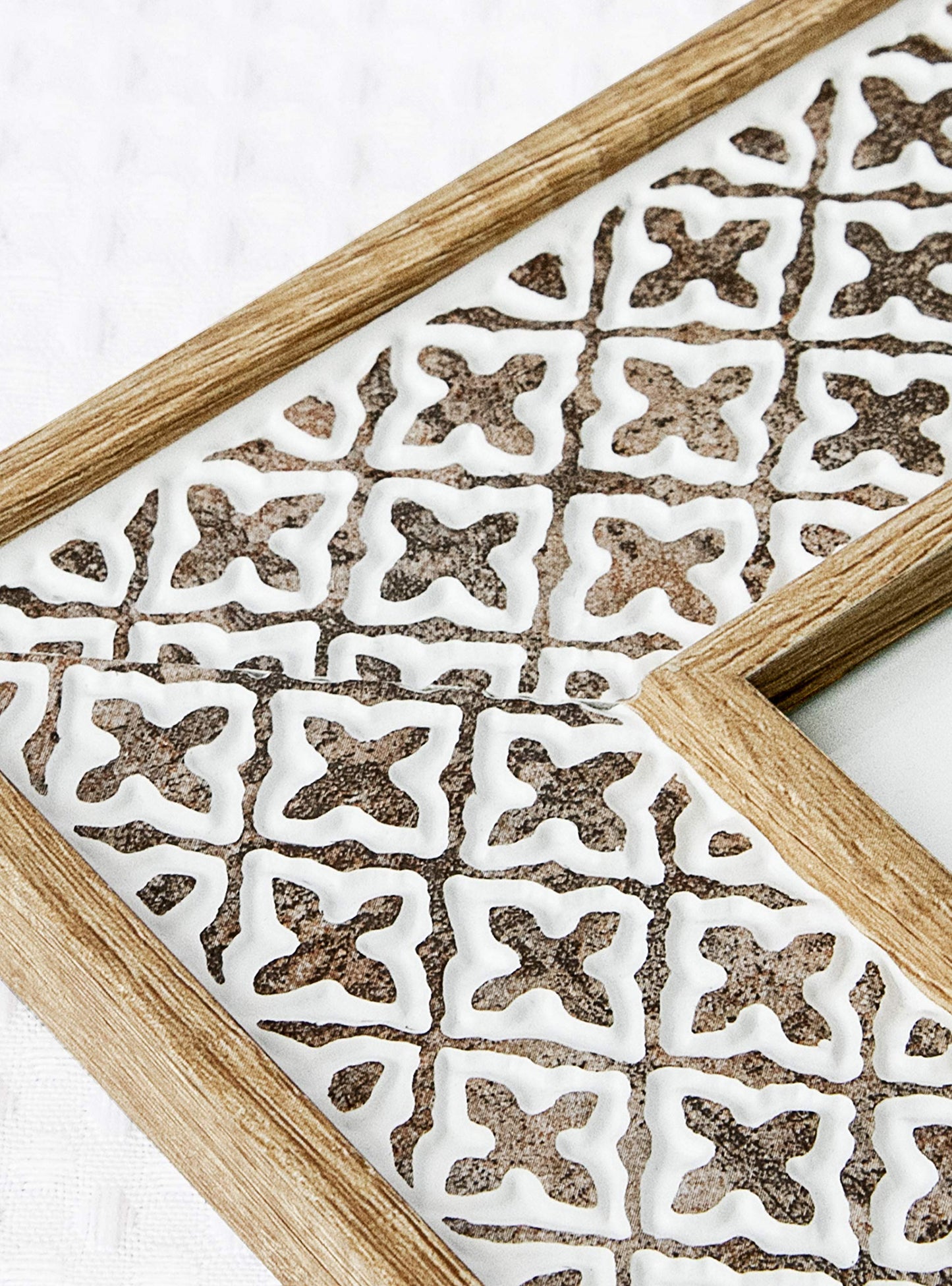 Afuly 5x7 Picture Frame Boho Picture Frames 3D Cross Pattern Distressed Moroccan Photo Frame Wall Desk Bohemia Home Office Decor Wedding Birthday Gifts for Mom Woman Grandma