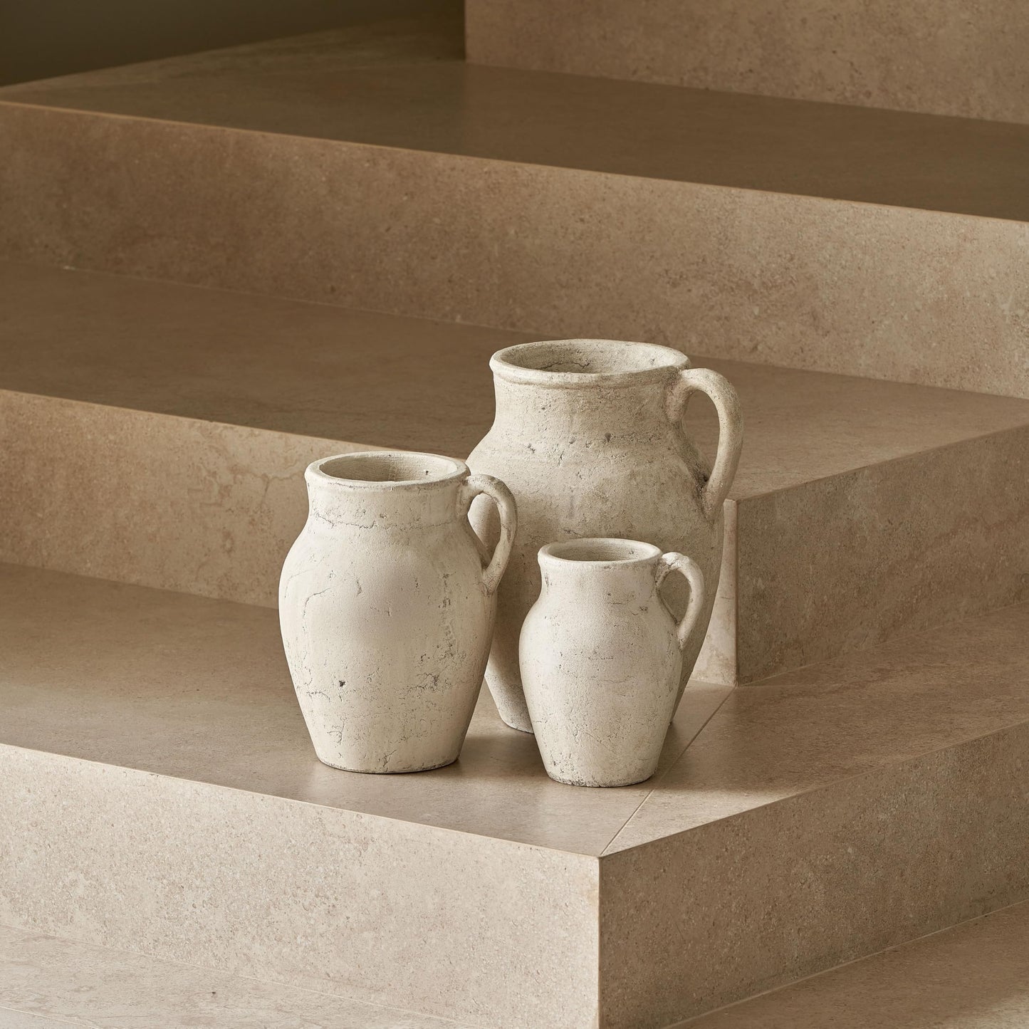 LB2 Rustic Ceramic Vase, 8.3 Inch Tall Zen Style vase, Terra Cotta Pitcher, Distressed Farmhouse Decor, Pottery Decorative Flower Vase for Home Decor