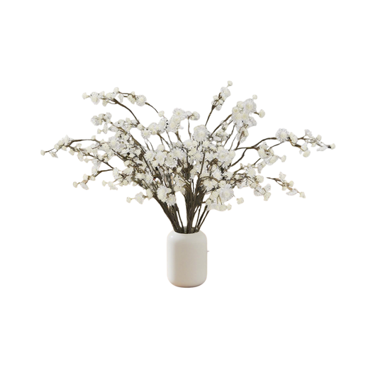 Geegoods 10 Stems White Faux Flowers for Vase – Real Touch Baby Breath Branches, Long Stem Artificial Flowers for Tall Vase Indoor Home Table Centerpieces Decoration