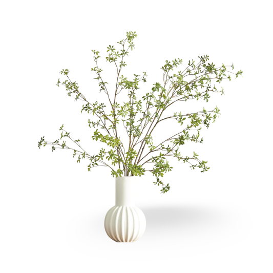 Avoeco Artificial Greenery Stems, 47”Tall Fake Plants Branches, Real Touch Faux Enkianthus Perulatus Twig Leaf for Home Garden Office Wedding Vase Filler Shop Decoration (3 Packs-Green)