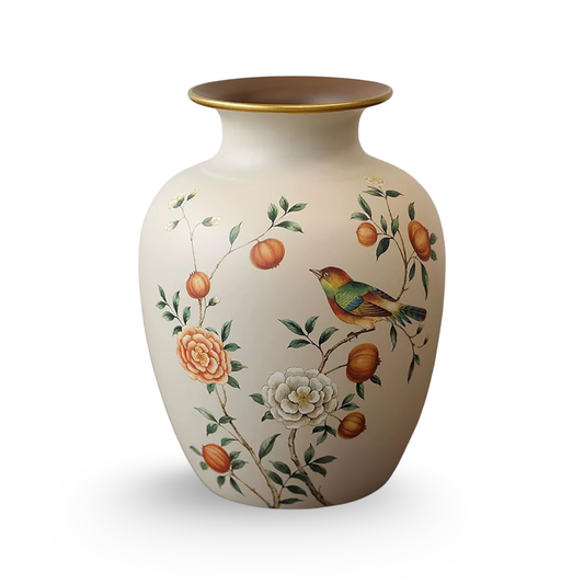 Ceramic Flower Vase, Vintage Home Decor Vases, Farmhouse Decorative Vases for Table, Shelf Bookshelf, Mantel, Entryway and Centerpieces