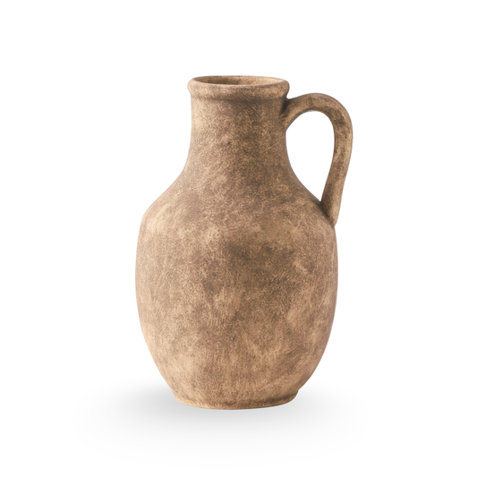 Ceramic Flower Vase Home Decor - 10 Inch Large Table Flowers Vases Living Room Bedroom Plant Decorations Farmhouse Vintage for Kitchen Shelf Office Coffee Dining Desk House Women Gift (Retro, 10")