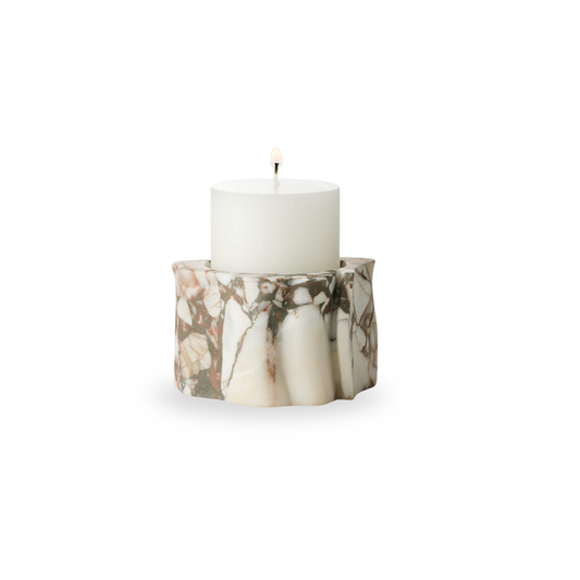 Marble Glow Pillar Candle