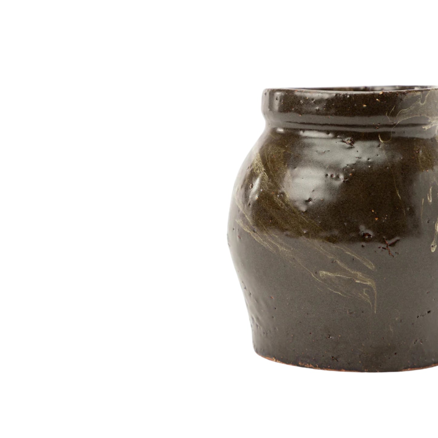 Dark Glazed Ceramic Vase