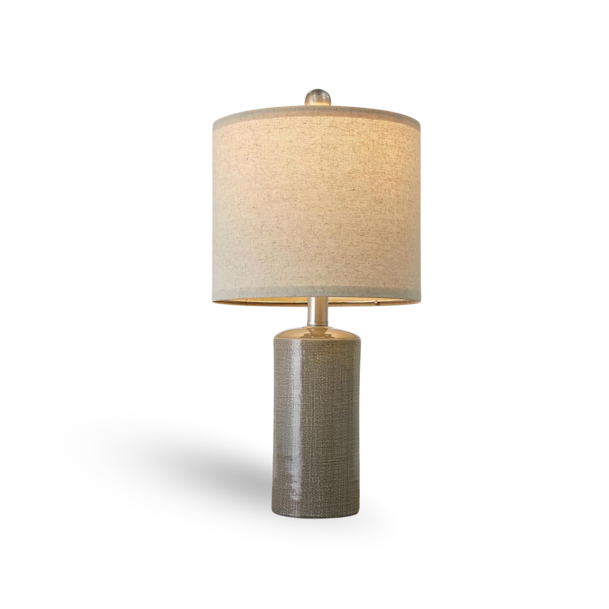 G-SAFAVA 20.25/inch Modern Ceramic Table lamp Set of 2 Small Farmhouse Bedside lamp Dark Grey Nightstand Lamp End Table Lamps for Living Room Bedroom Study Office AMZ-T1109DG0