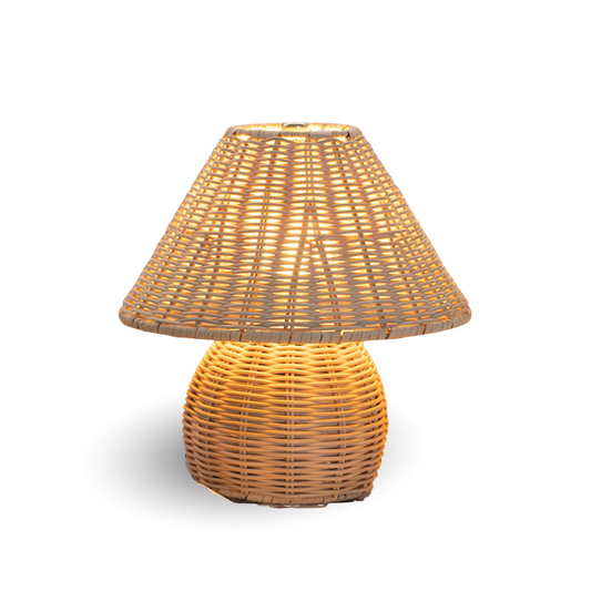 Quipzora Boho Lamp Rattan Lamps,3 Colors Modes Vintage Wicker Light,Small Table Lights for Bedroom Living Room Home Office Art Decor,7W E26 Bulb Included