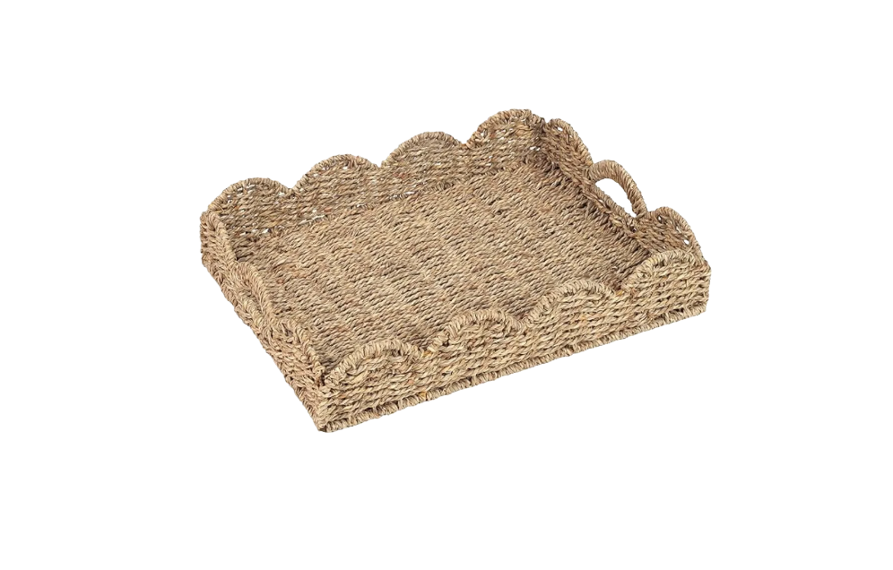 Scalloped Seagrass Serving Tray