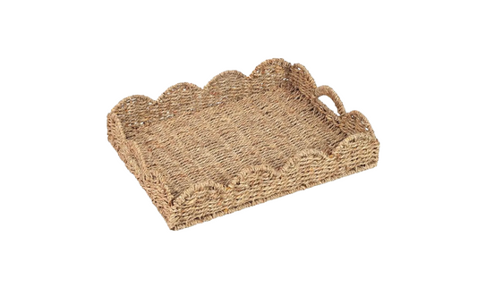 Scalloped Seagrass Serving Tray
