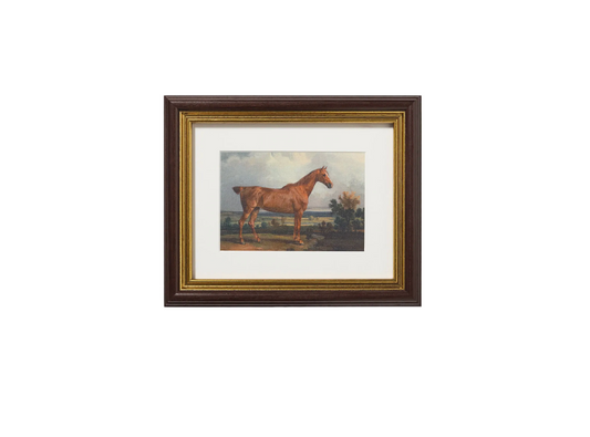 Polished wood and gold frame