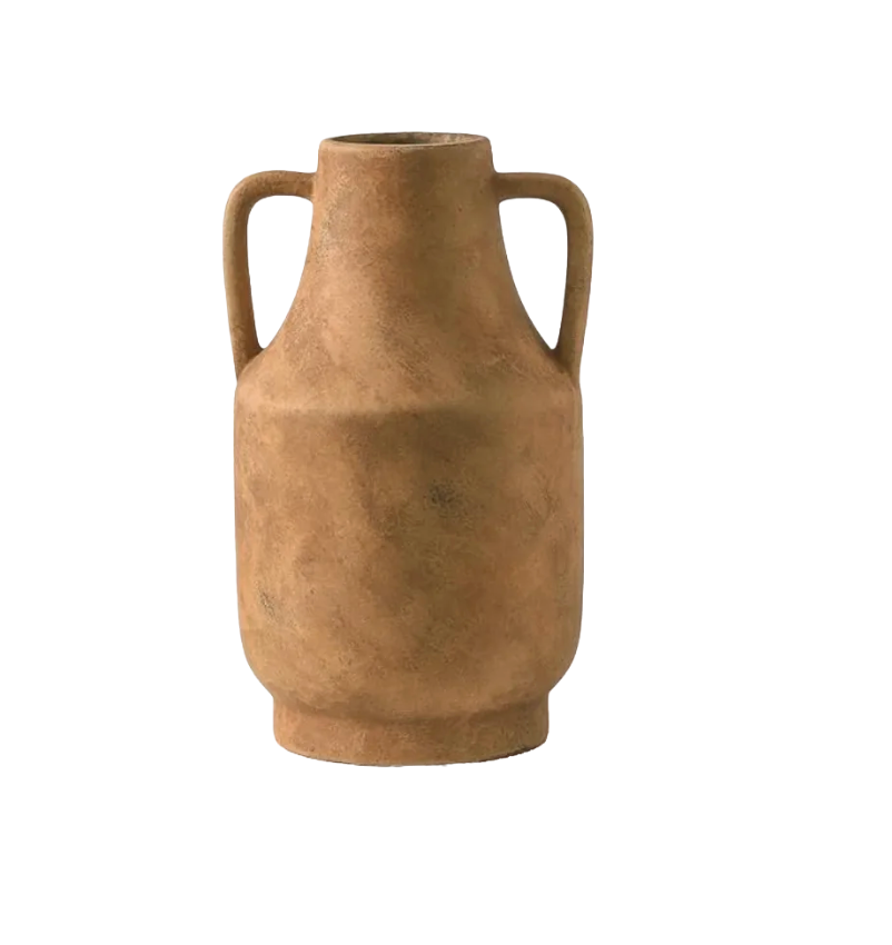 11 inch + 9.7 inch Rustic Farmhouse Vase for Home Decor, Decorative Pottery Flowers Vase for Mantel, Entryway, Living Room, Table