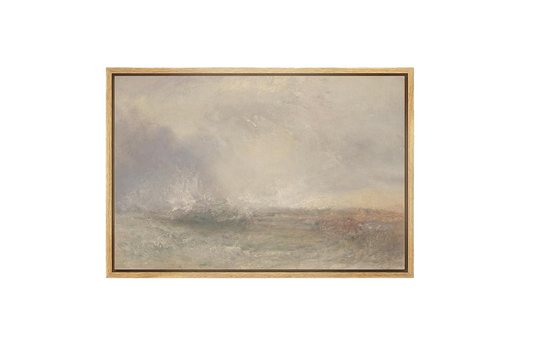 SIGNLEADER Framed Canvas Print Wall Art Grey Abstract Landscape Nature Wilderness Illustrations Modern Art Decorative for Living Room, Bedroom, Office - 24"x36" Natural