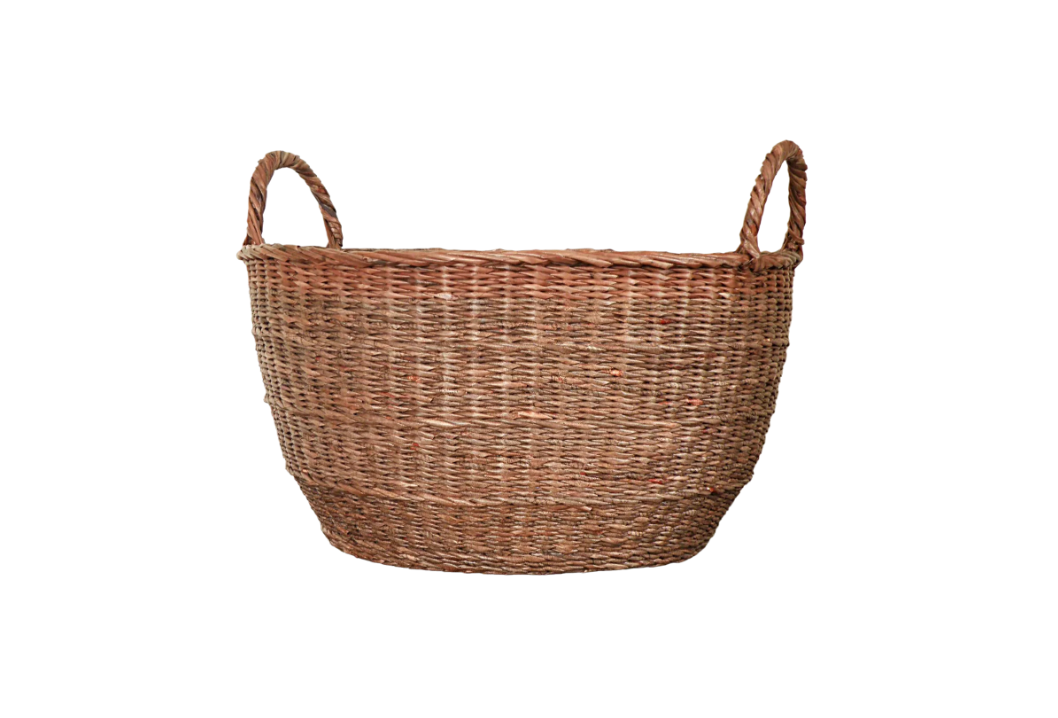 Large Wicker Laundry & Storage Basket with Handles