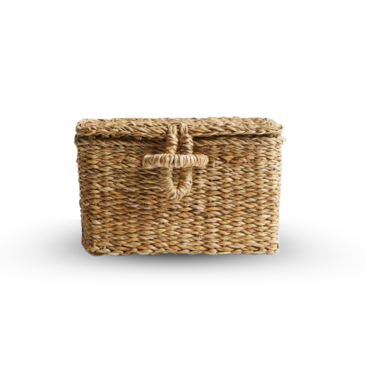 Seagrass Storage Basket with Lid