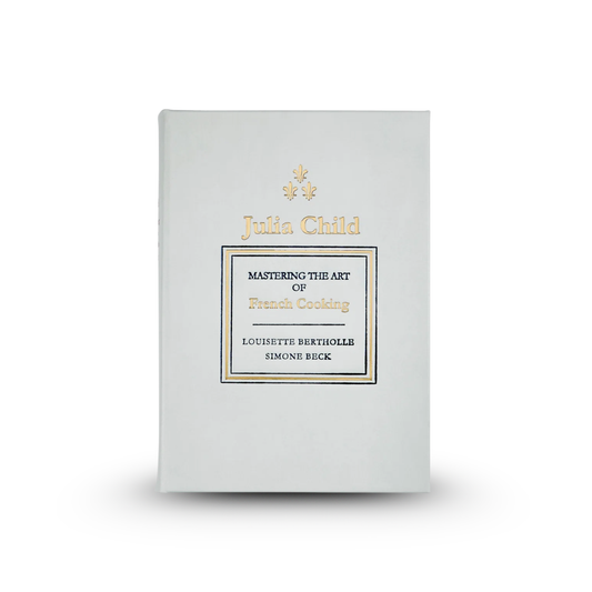 Julia Child Mastering the Art of French Cooking Leather Coffee Table Book