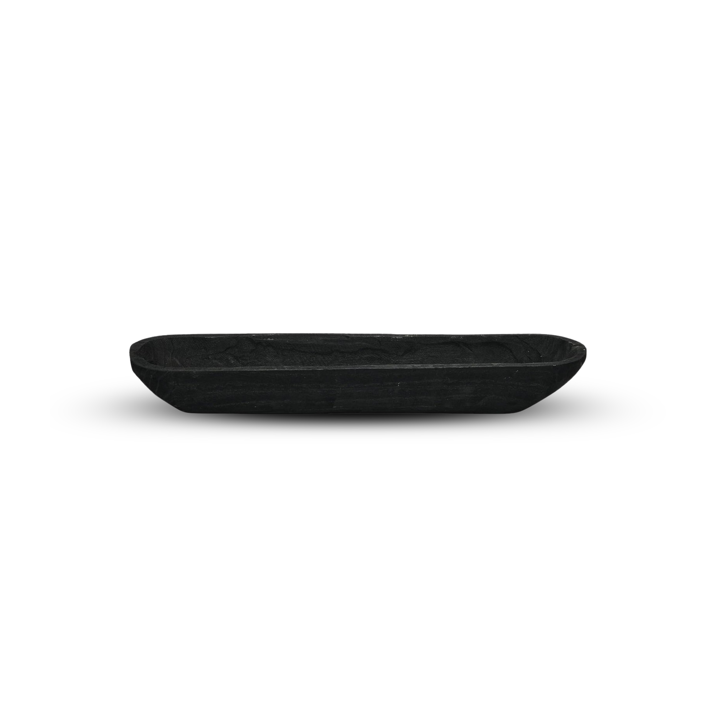 Creative Co-Op Decorative Paulownia Wood Bowl, Black